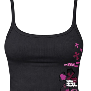 Black Pink Cross Tank